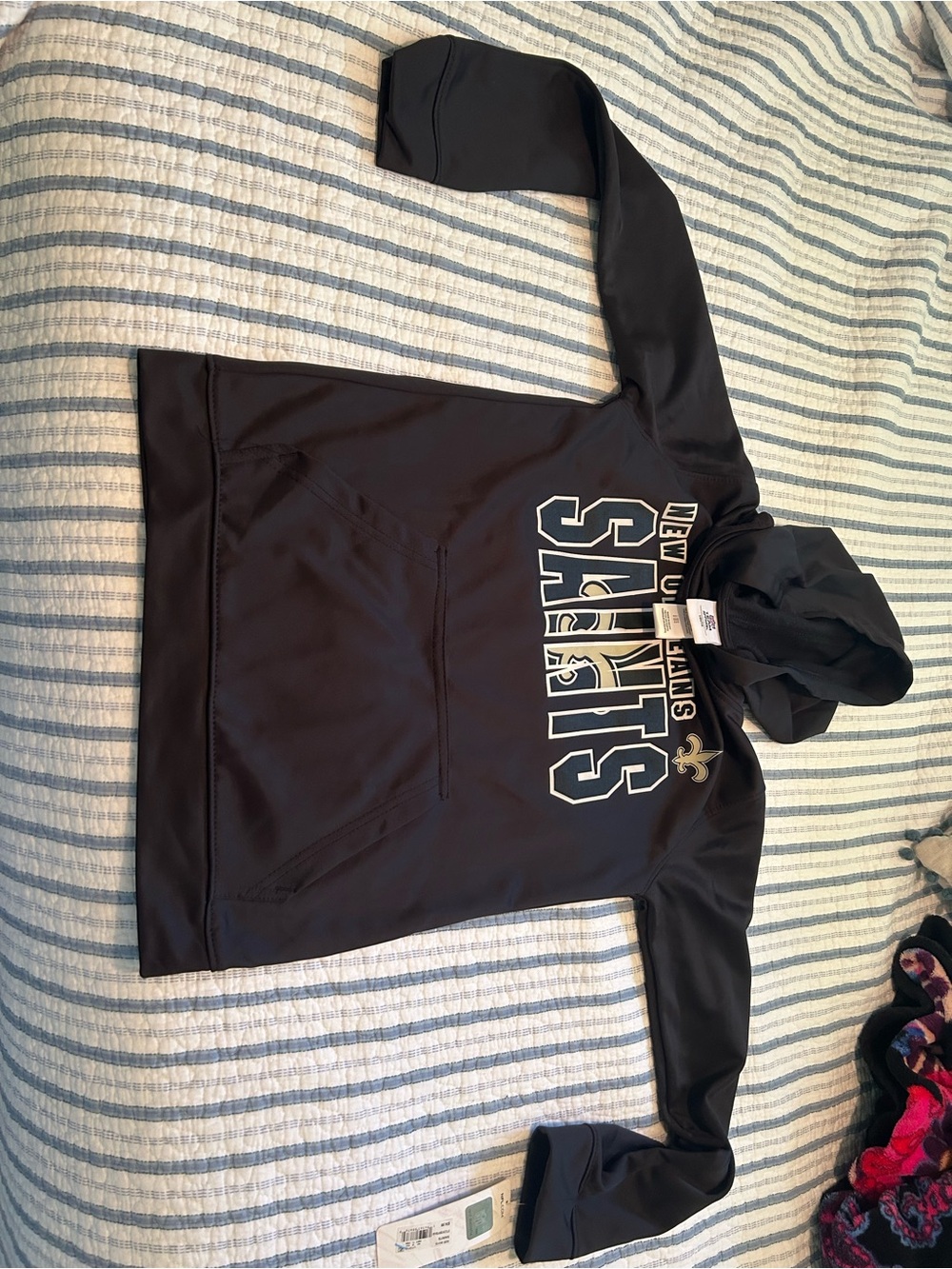 NFL Black and Gold Youth Hoodie with Team Name